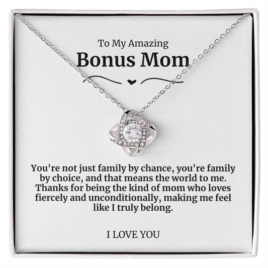 To My Amazing Bonus Mom Necklace