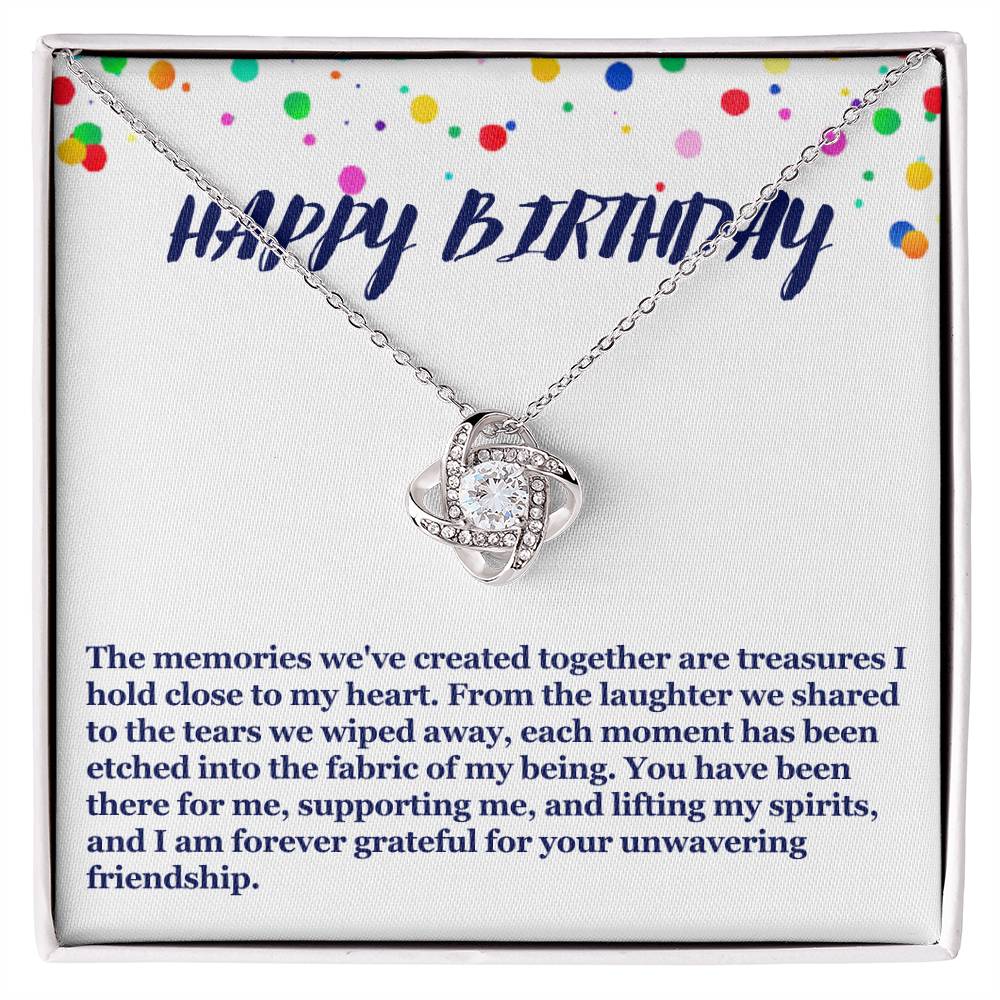 Happy Birthday Love Knot Necklace