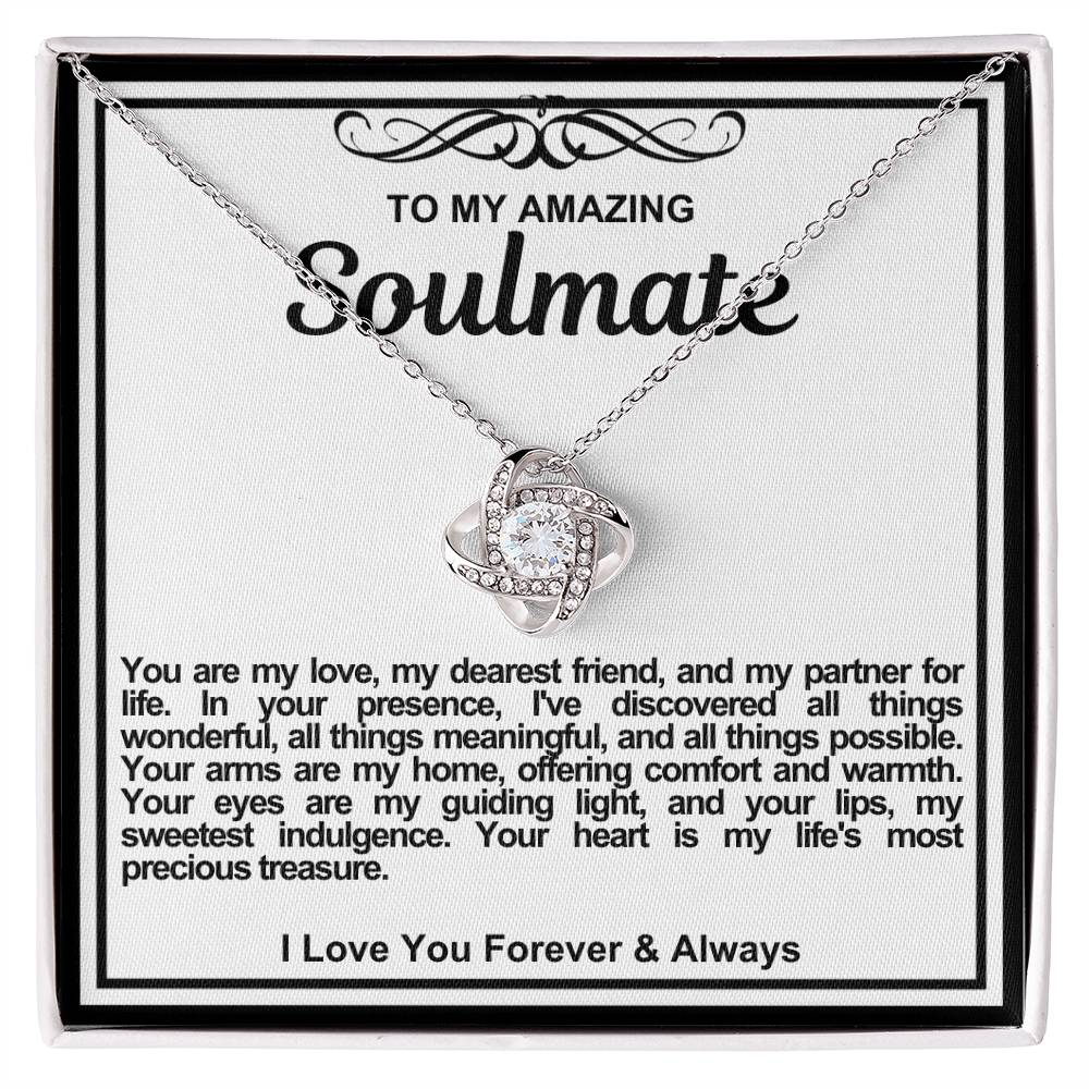 Soulmate Love Knot Necklace- Your Arms Are My Home