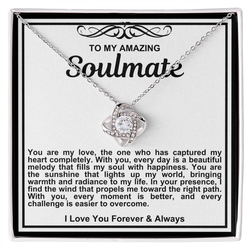 Soulmate Love Knot Necklace- You Captured My Heart Completely