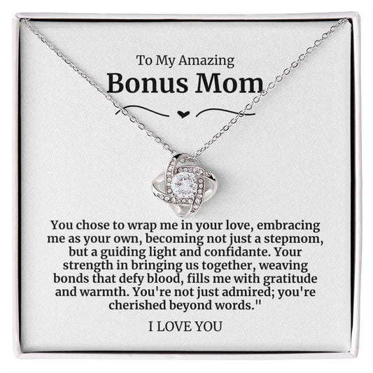 To My Amazing Bonus Mom Necklace