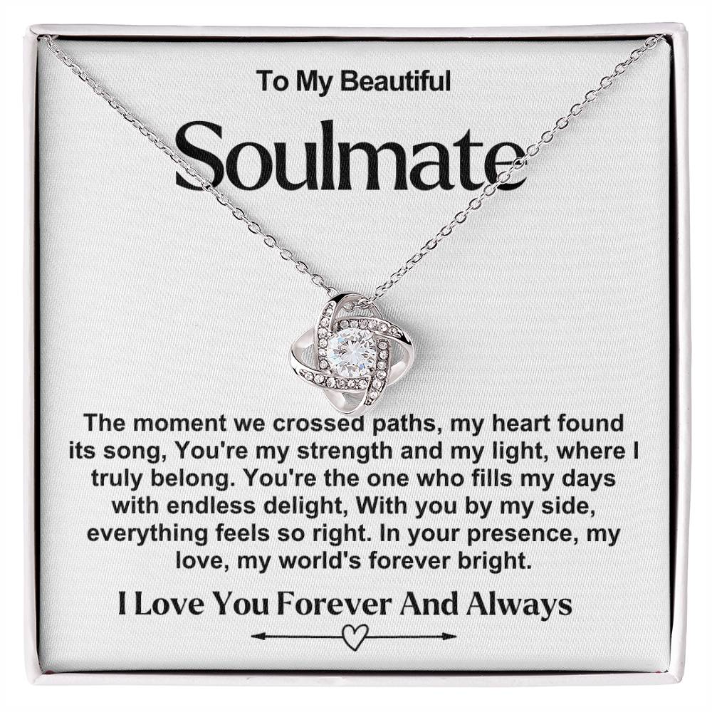 Soulmate Valentine Love Knot Necklace