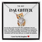 Daughter Cat Love Knot Necklace