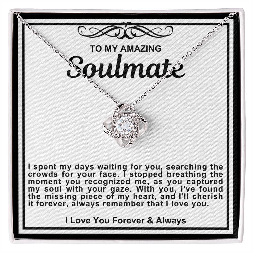 Soulmate Love Knot Necklace- You Captured My Soul With Your Gaze