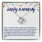 Happy Birthday Love Knot Necklace