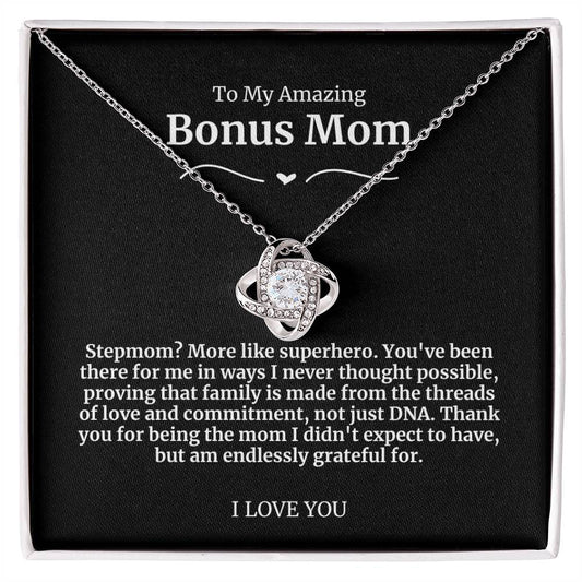 To My Amazing Bonus Mom Necklace