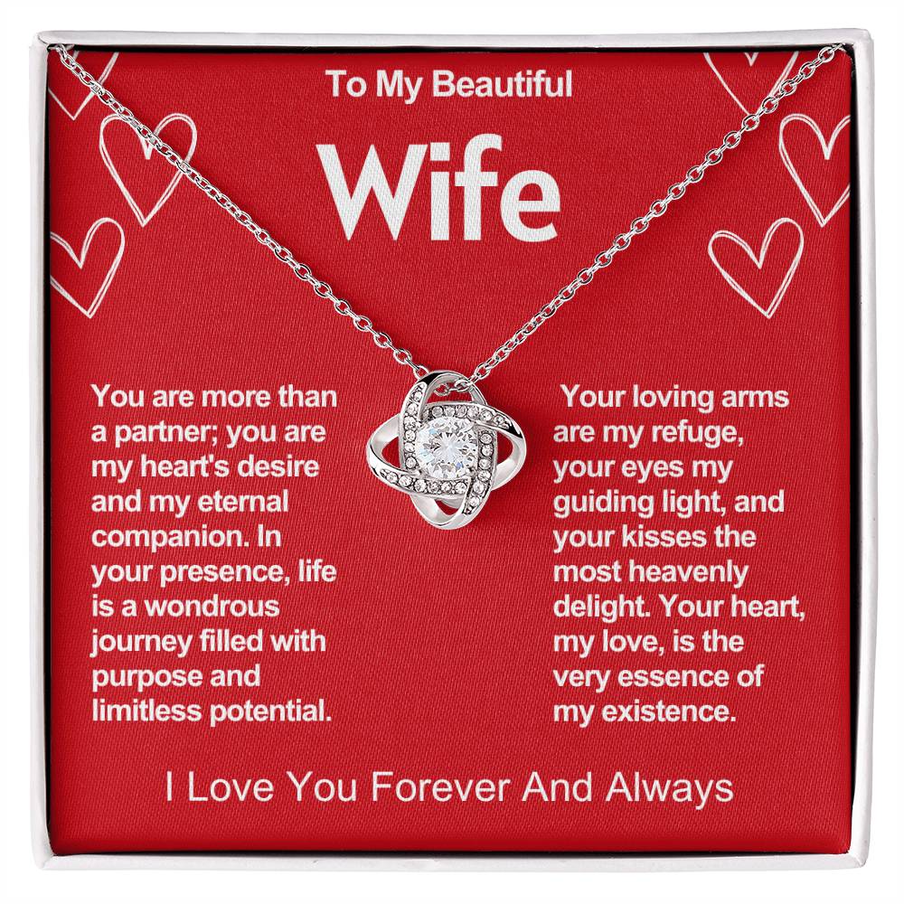 Wife Love Knot Valentine Necklace