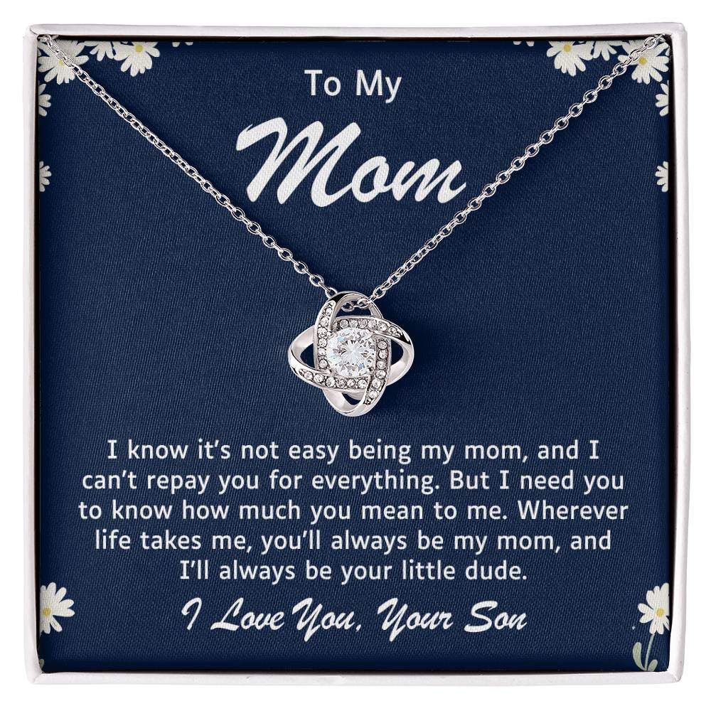 Mother Love Knot Necklace-You Will Always Be My Mom