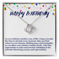 Happy Birthday Love Knot Necklace