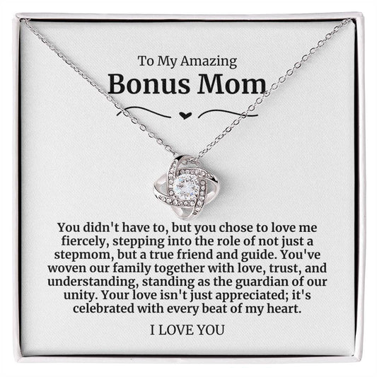 To My Amazing Bonus Mom Necklace