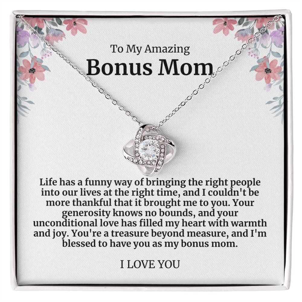 To My Amazing Bonus Mom Necklace