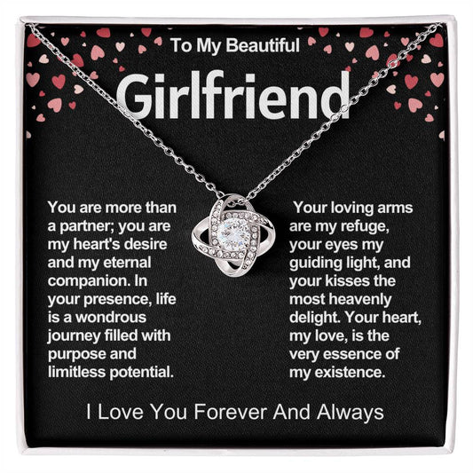 Girlfriend Love Knot Valentine Necklace