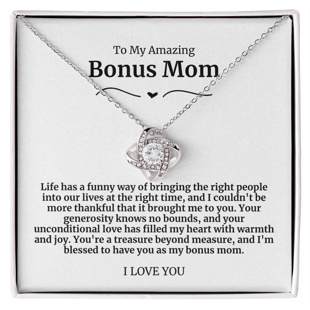 To My Amazing Bonus Mom Necklace