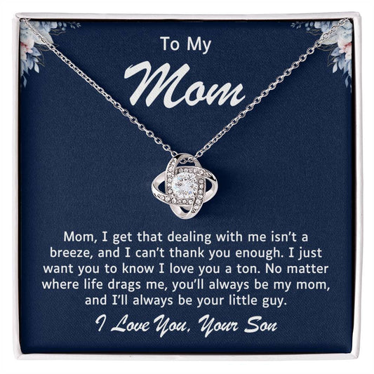 Mother Love Knot Necklace-You Will Always Be My Mom