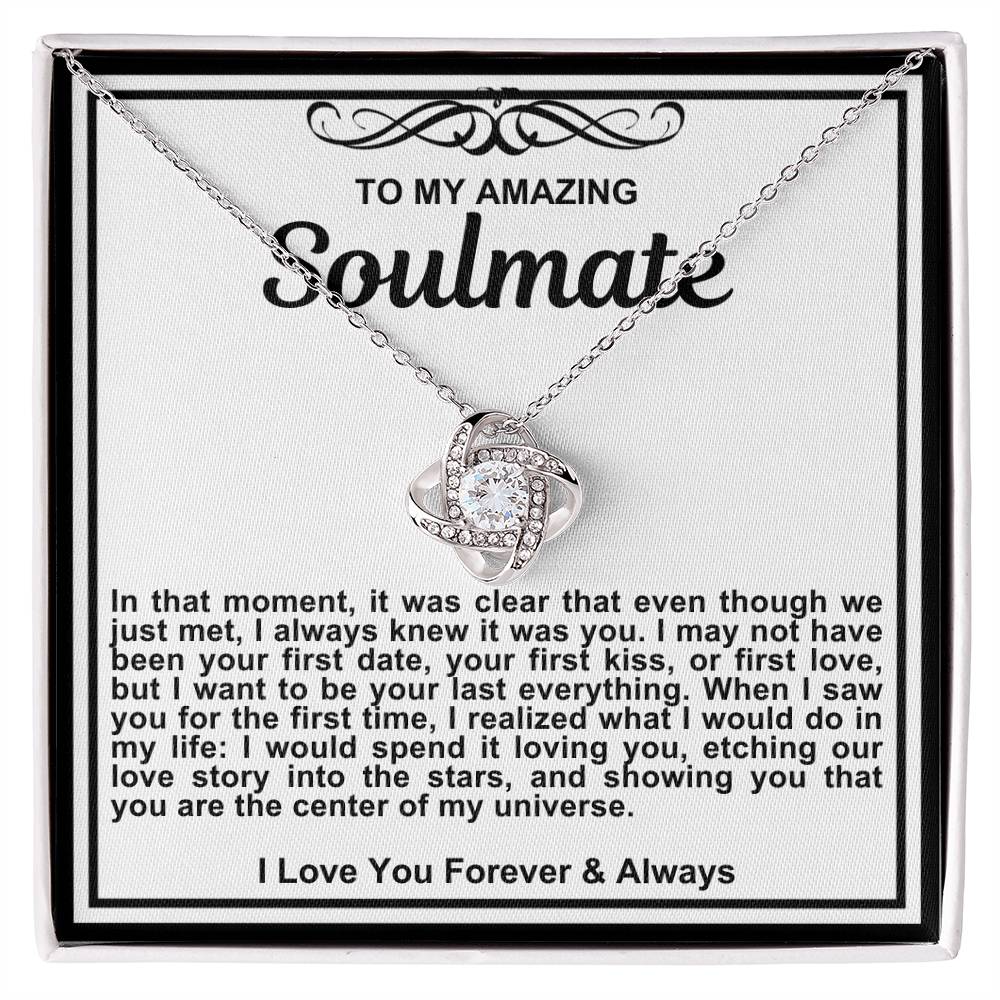 Soulmate Love Knot Necklace- The Center Of My Universe