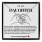 Daughter Hands Heart Symbol Love Knot Necklace