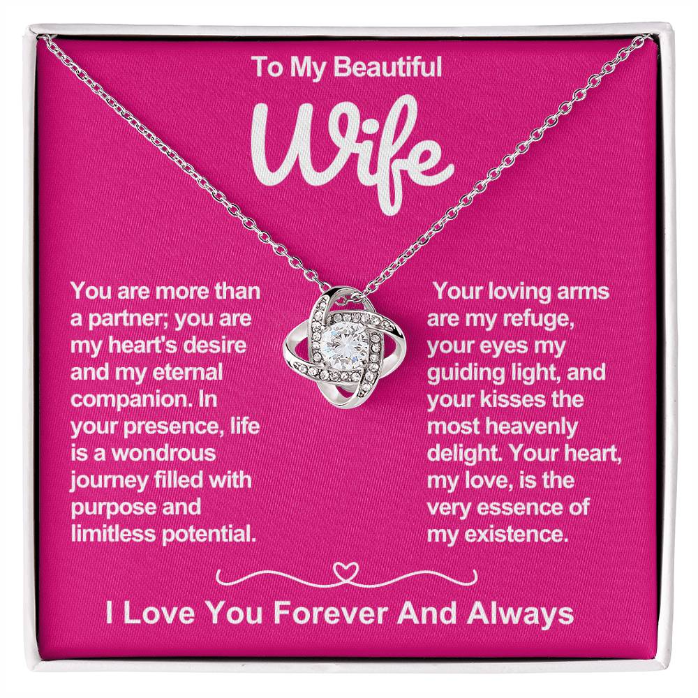 Wife Love Knot Valentine Necklace