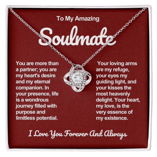 Soulmate Love Knot Necklace- You Are My Hearts Desire