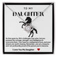 Daughter Horse Love Knot Necklace