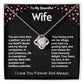 Wife Love Knot Valentine Necklace