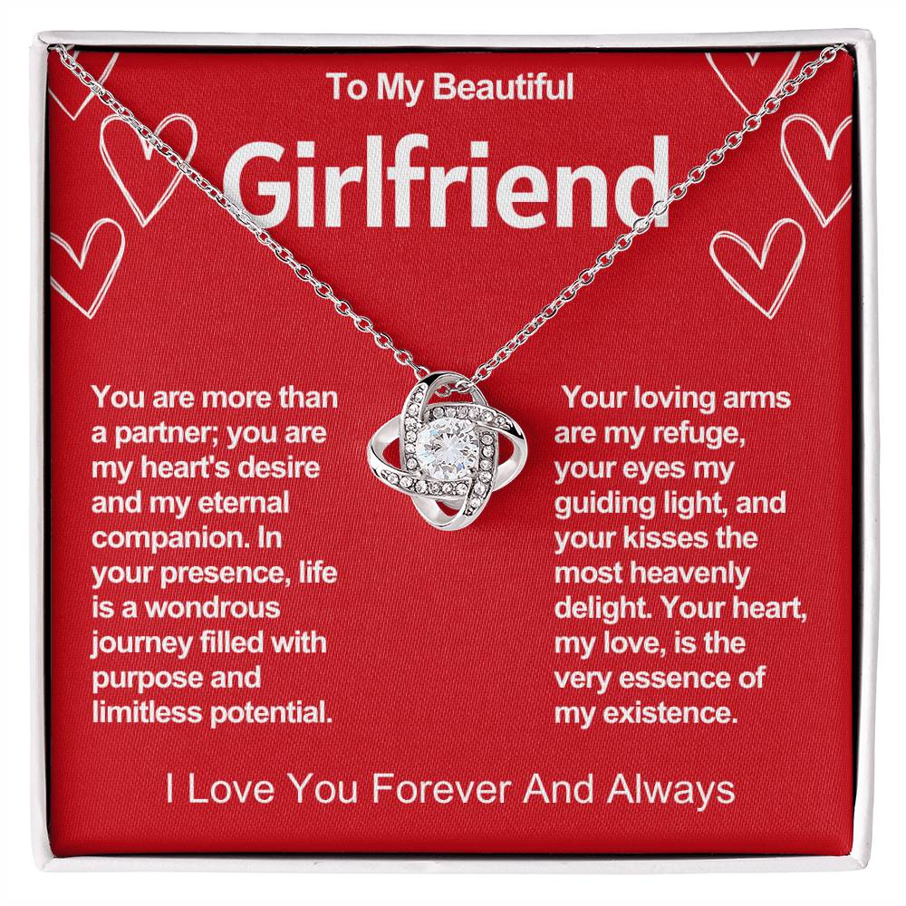 Girlfriend Love Knot Valentine Necklace