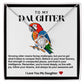 Daughter Parrot Love Knot Necklace