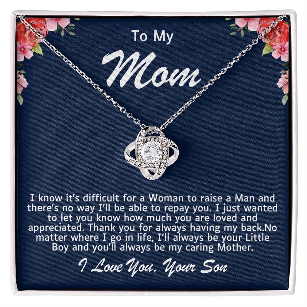 Mother Love Knot Necklace-You Will Always Be My Mom