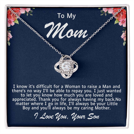 Mother Love Knot Necklace-You Will Always Be My Mom