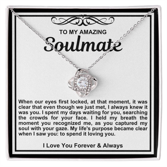 Soulmate Love Knot Necklace- When Our Eyes First Locked