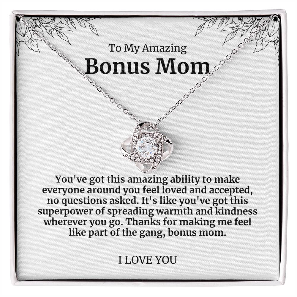 To My Amazing Bonus Mom Necklace