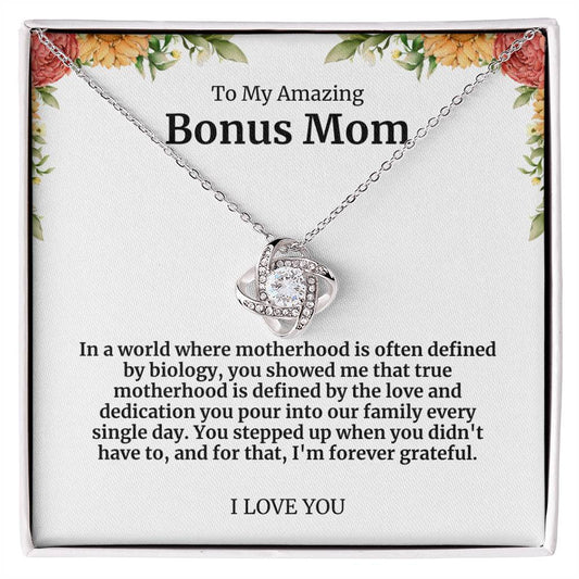 To My Amazing Bonus Mom Necklace