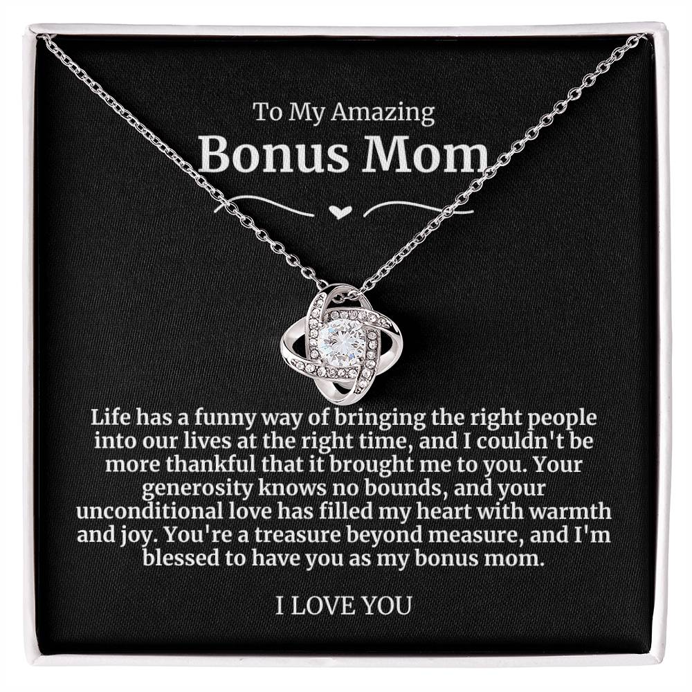 To My Amazing Bonus Mom Necklace