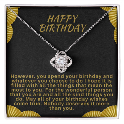 Happy Birthday Necklace