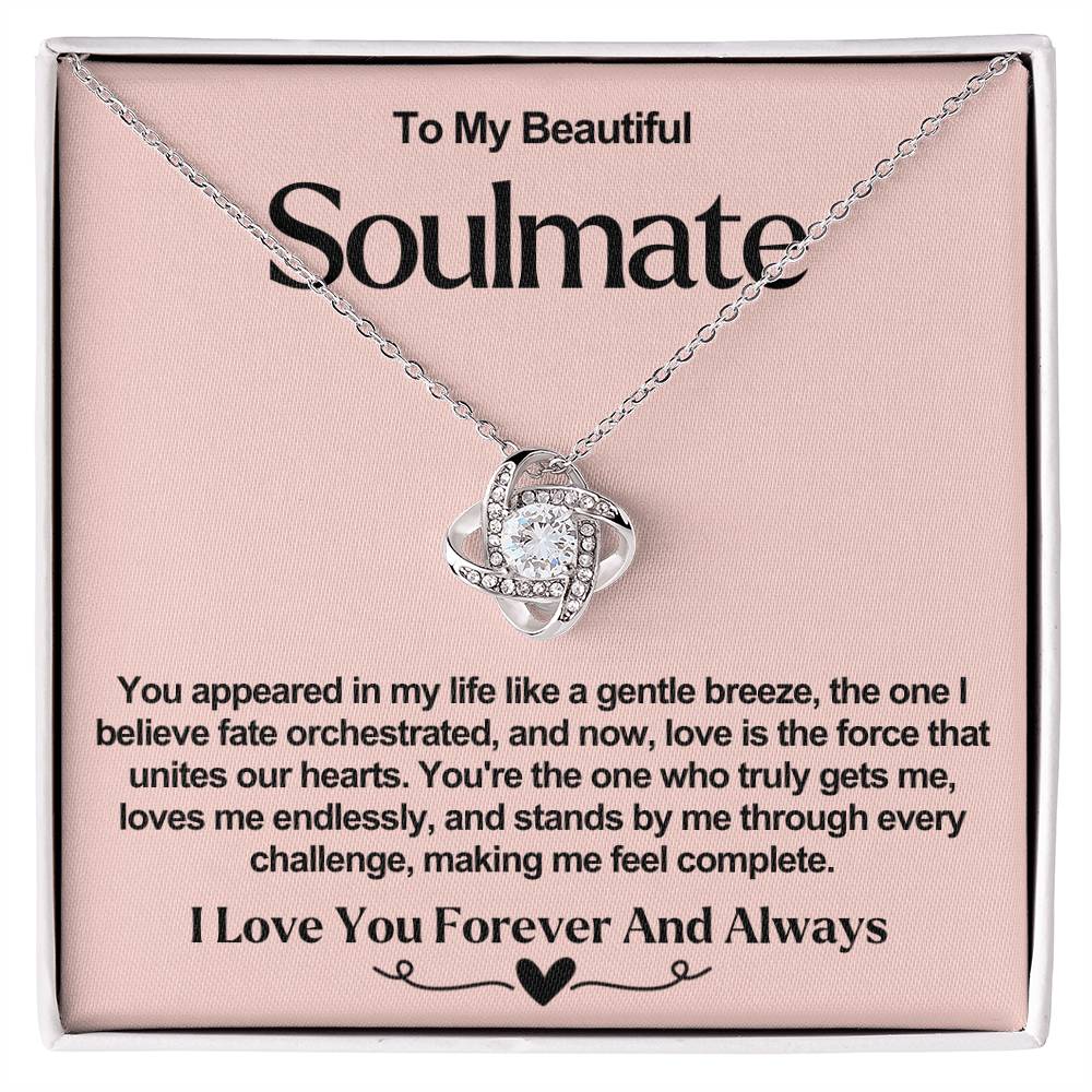 Soulmate Valentine Love Knot Necklace