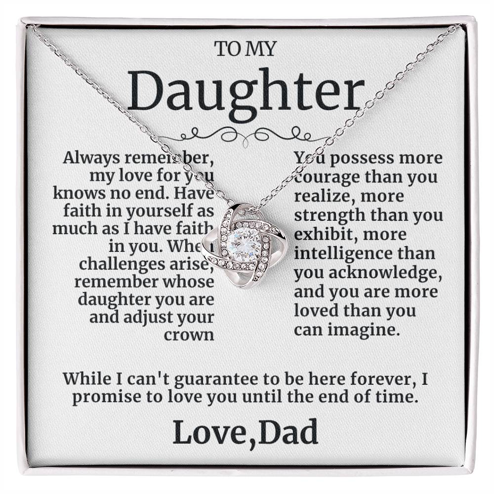 Beautiful Gift To Daughter "You Are Loved More Than You Can Imagine"  Necklace