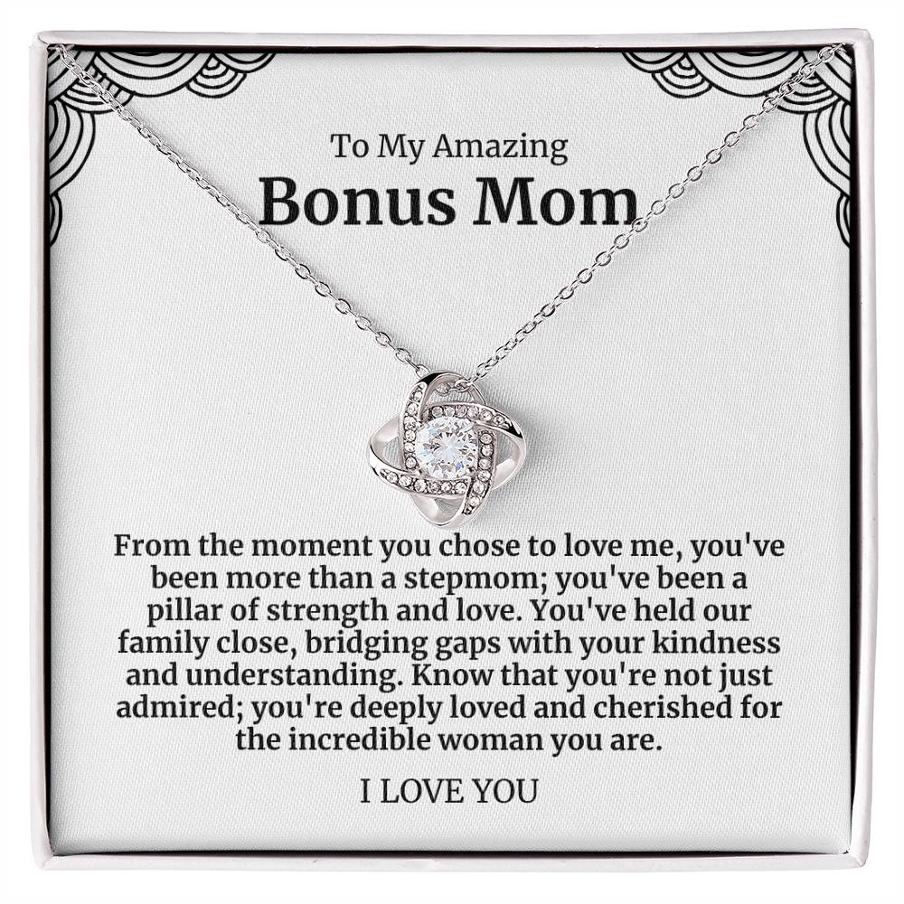 To My Amazing Bonus Mom Necklace