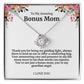 To My Amazing Bonus Mom Necklace