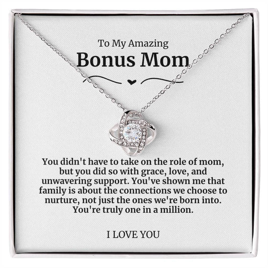 To My Amazing Bonus Mom Necklace