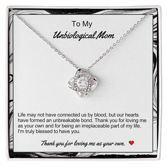 Unbiological Mom Love Knot Necklace