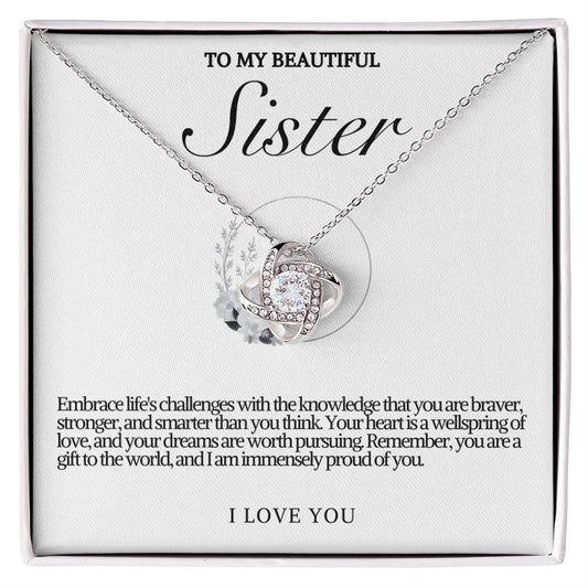 Sister Love Knot Necklace