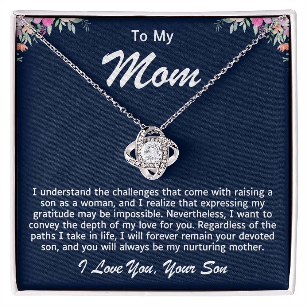 Mother Love Knot Necklace-You Will Always Be My Mom