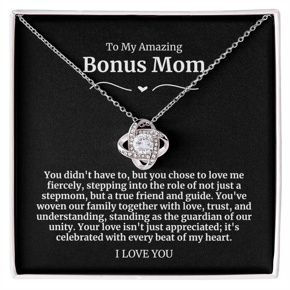 To My Amazing Bonus Mom Necklace