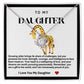 Daughter Giraffe Love Knot Necklace