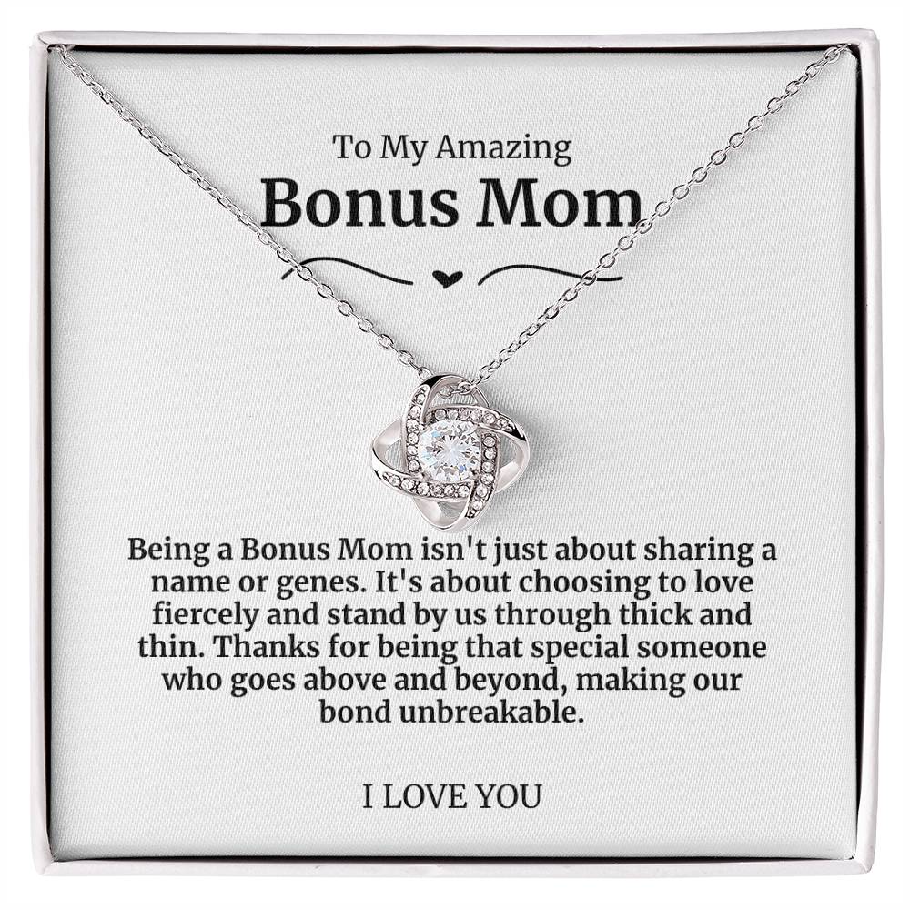 To My Amazing Bonus Mom Necklace