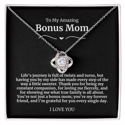 To My Amazing Bonus Mom Necklace