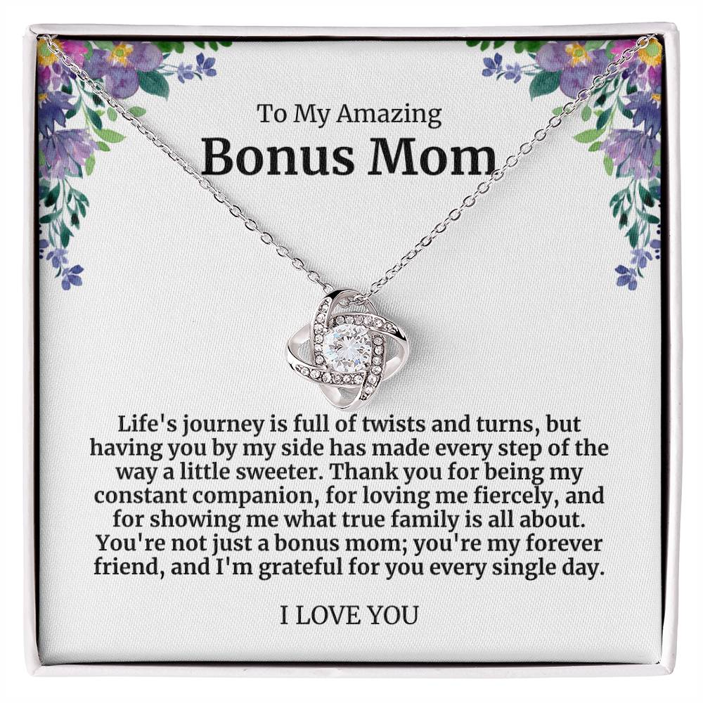 To My Amazing Bonus Mom Necklace