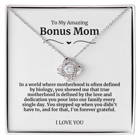 To My Amazing Bonus Mom Necklace