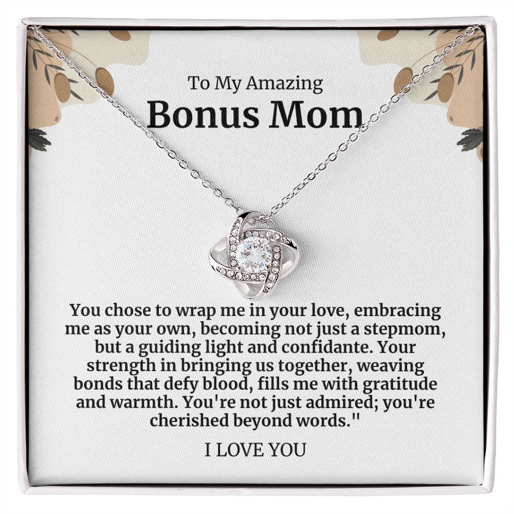 To My Amazing Bonus Mom Necklace