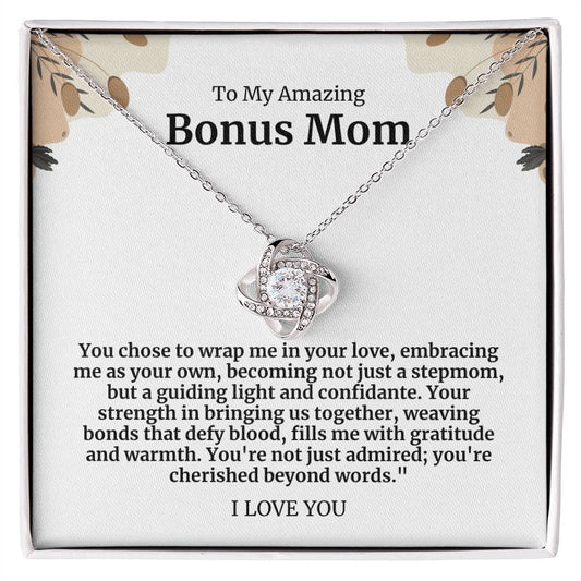 To My Amazing Bonus Mom Necklace