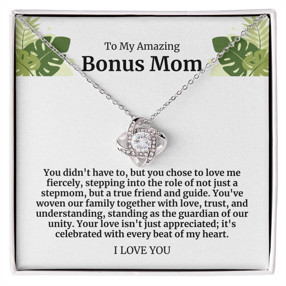 To My Amazing Bonus Mom Necklace